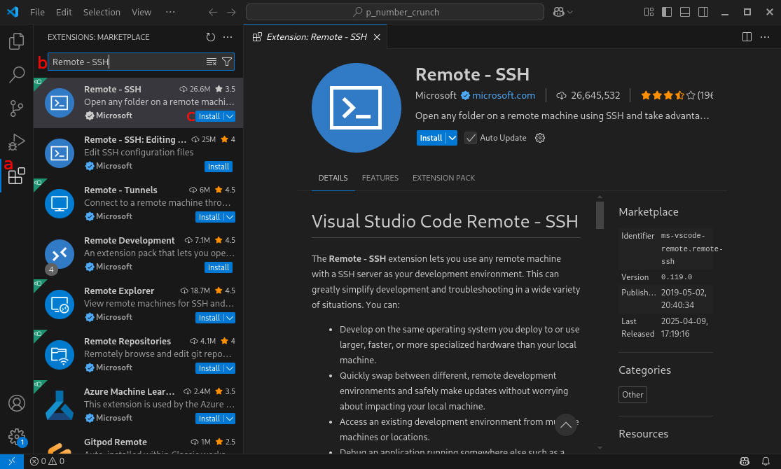 VS-Code plugin installation