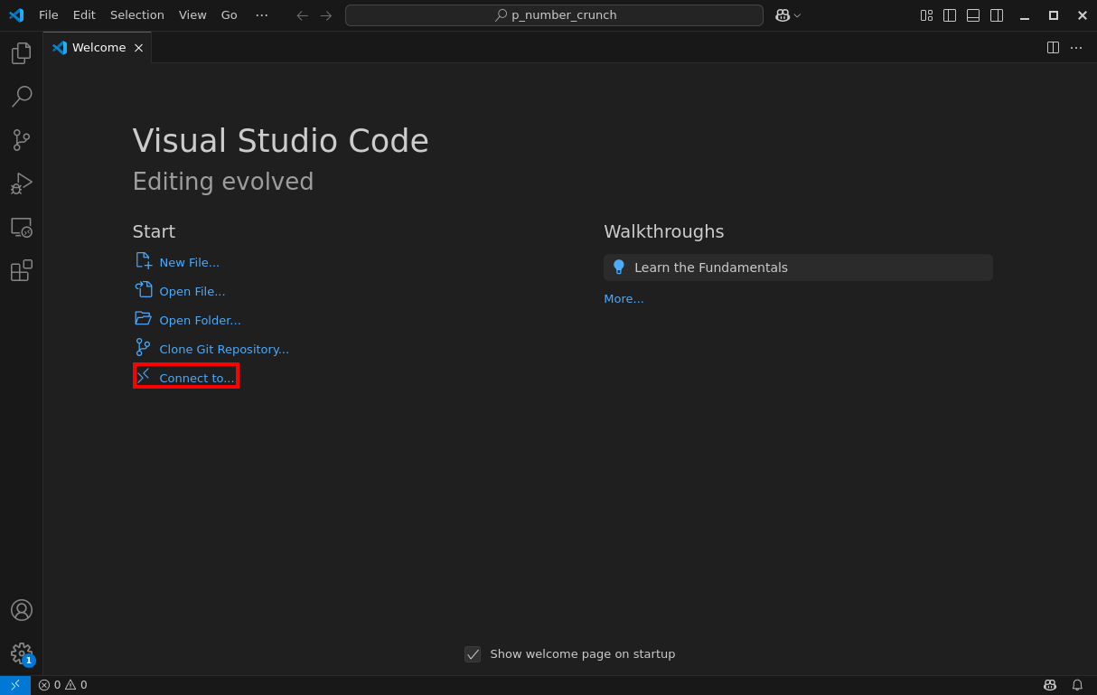 VS-Code connection initialization