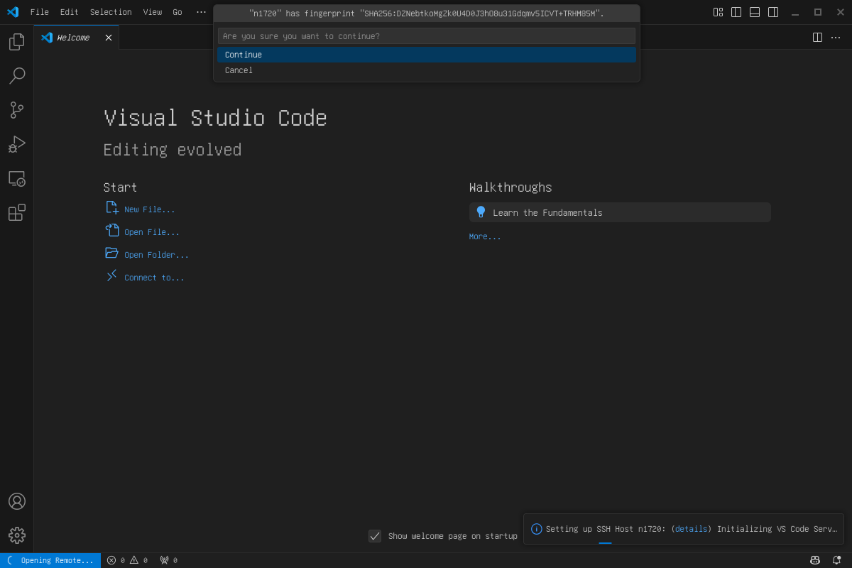 VS-Code check fingerprint