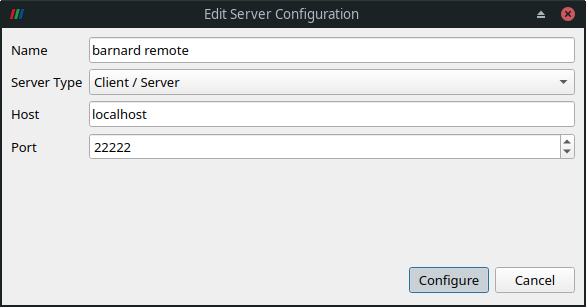 ParaView Edit Server Dialog